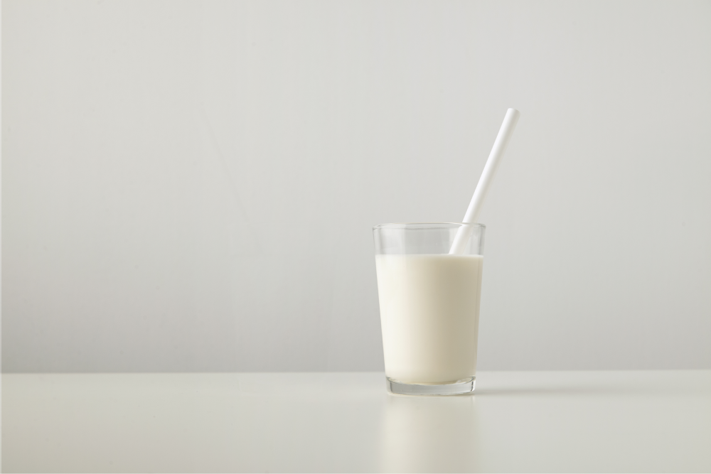 one glass milk